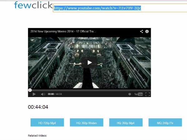  యూట్యూబ్ వీడియోలను డౌన్‌లోడ్ చేసుకునేందుకు ‘Fewclick’