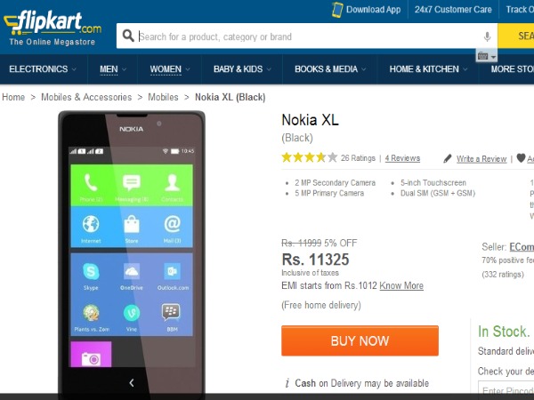 నోకియా ఎక్స్ఎల్ డ్యుయల్ సిమ్..10 బెస్ట్ ఆన్‌లైన్ డీల్స్!