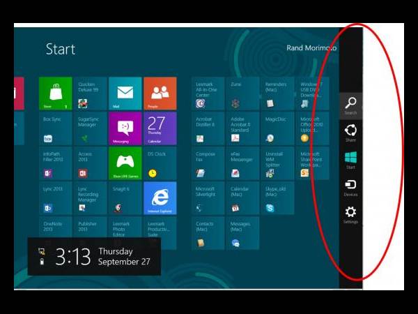విండోస్ 8 కీలక కీబోర్డ్ షార్ట్ కట్‌లు