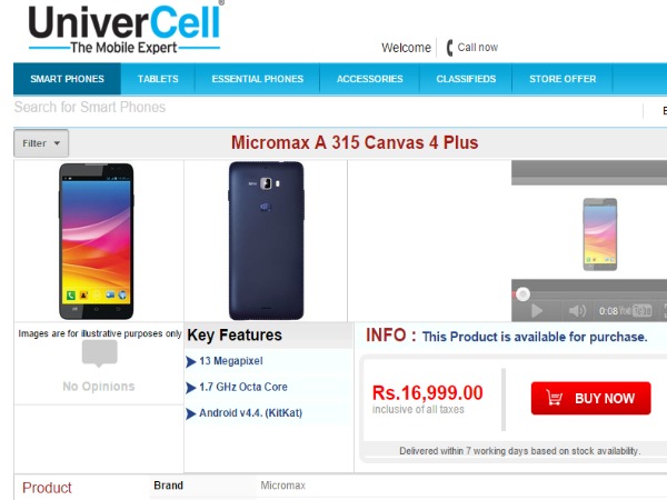 మైక్రోమాక్స్ కాన్వాస్ స్మార్ట్‌ఫోన్ పై 10 ఆసక్తికర డీల్స్