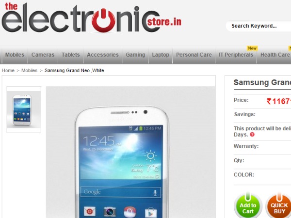 గెలాక్సీ గ్రాండ్ నియో, గ్రాండ్ 2 స్మార్ట్‌ఫోన్‌ల పై భారీ ధర తగ్గింపు