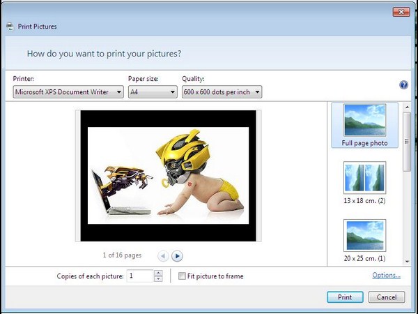  ఒకే పేజీలో అనేక ఫోటోల్ని ప్రింట్ తీసుకోవటం ఏలా..?