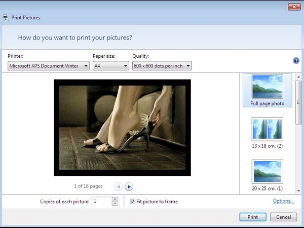  ఒకే పేజీలో అనేక ఫోటోల్ని ప్రింట్ తీసుకోవటం ఏలా..?