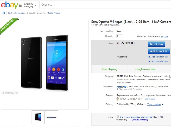 మార్కోట్లోకి సోనీ ఎక్స్‌పీరియా ఎం4 ఆక్వా, 5 బెస్ట్ డీల్స్