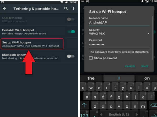 వైపై హాట్ స్పాట్ సెట్  చేద్దాం