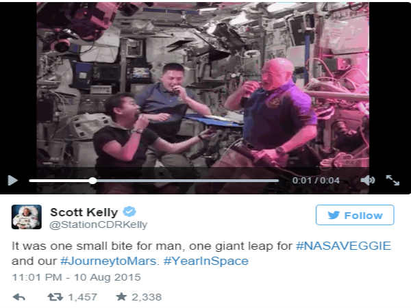 అంతరిక్షంలో పాలకూర టేస్ట్ అదుర్స్   