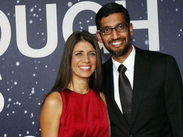 9.సుందర్ పిచాయ్ తో అంజలి 