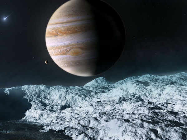 ఉపగ్రహంపై దట్టమైన, గడ్డకట్టిన మంచు