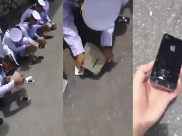 smashing smartphones