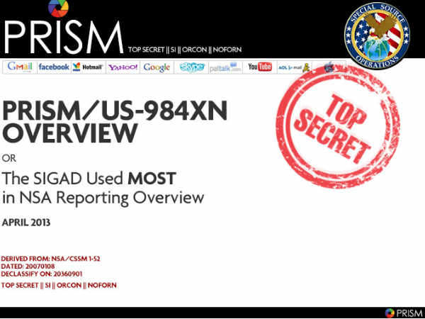'ప్రిజమ్' పేరిట చేపట్టిన అత్యంత రహస్య కార్యక్రమం