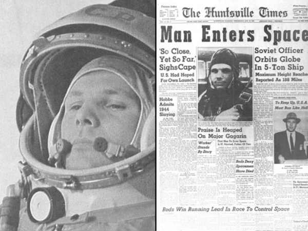 సోవియట్ కాస్మోనాట్ యూరిగగారిన్ తొలిసారిగా ..