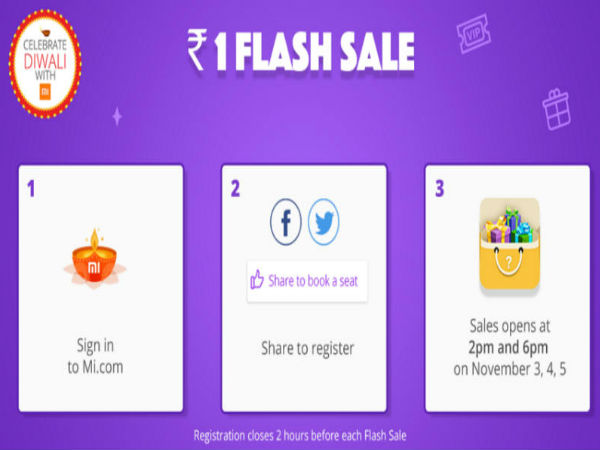 నేటి నుంచే షియోమి రూ.1 ఫ్లాష్ సేల్