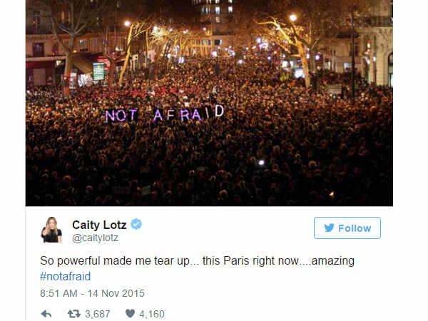 పారిస్ ఉగ్ర దాడిపై ట్విట్టర్‌లో తారల స్పందన 
