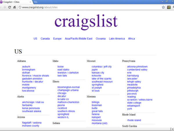 క్రాయ్ స్టిస్ట్ ( Craigslist) 