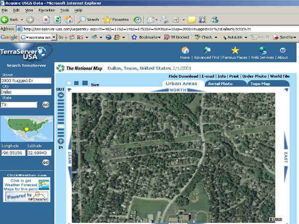 టెర్రసర్వర్ ( Terraserver) 
