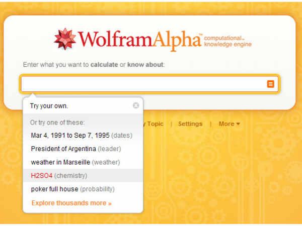 8. వోల్‌ఫ్రమ్ ఆల్ఫా (www.wolframalpha.com)