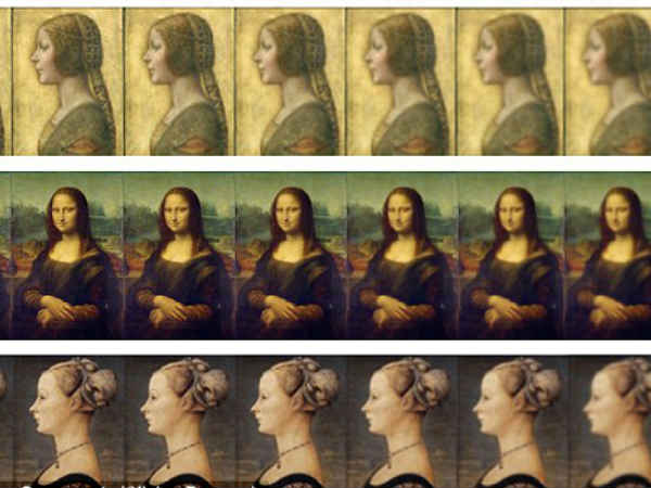 లోపలి చిత్రంలో పక్కకు తిరిగి కూర్చొని ఉన్న ఆమె