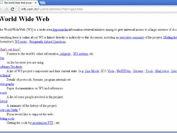 1991, ఆగస్టు 6న మొట్టమొదటి వెబ్‌సైట్ ఆన్‌లైన్‌లో
