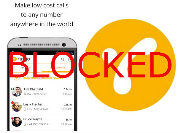 రింగో యాప్ బ్లాక్ అయ్యింది