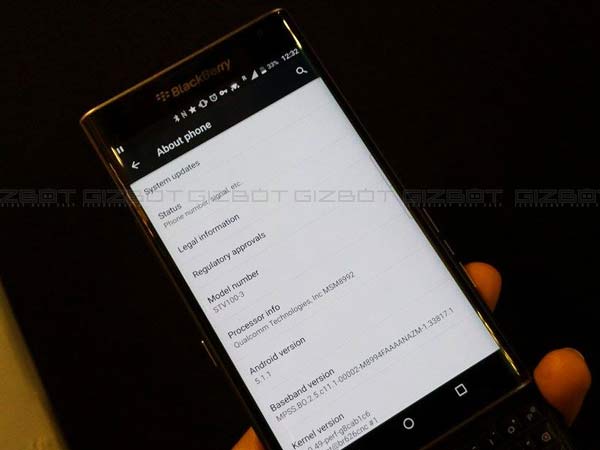 బ్లాక్‌బెర్రీ ఆండ్రాయిడ్ ఫోన్ వచ్చేసింది, ధర రూ.62,990