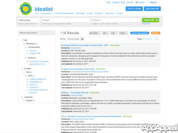 ఐడియా లిస్ట్ (Idealist.com)