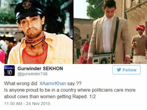 అమీర్ ఖాన్ వ్యాఖ్యలపై నెటిజన్ల స్పందన