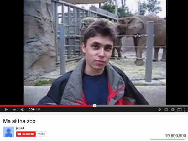 ఫస్ట్ యూ ట్యూబ్ వీడియోను