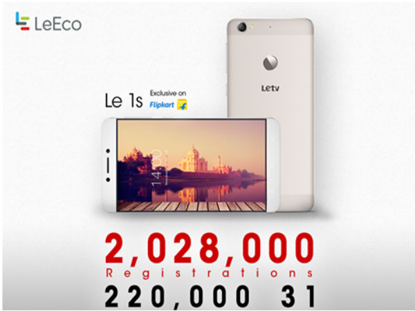  లీ 1ఎస్ మరో సంచలనం, 9 సెకన్లలో 55,000 ఫోన్లు సేల్