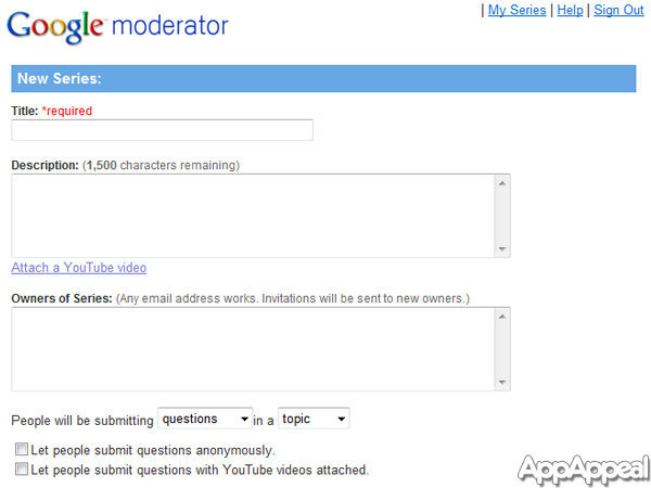 గూగుల్ మోడరేటర్ (Google Moderator)