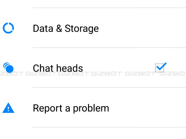 డిసేబుల్ ( Disable Messenger chat heads )