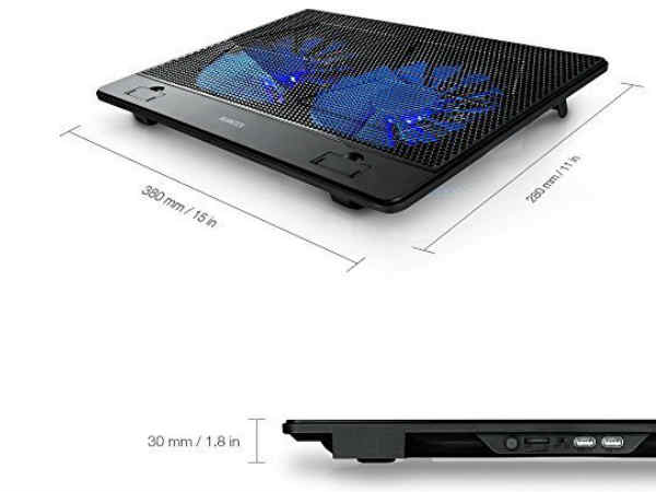 AVANTEK 15″-17″ Ultra Slim Laptop Cooler Cooling Pad