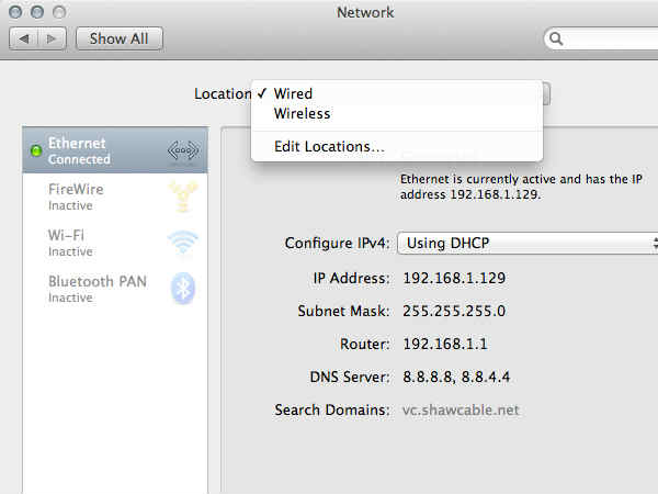 ఇంటర్నెట్ షేర్ లో డ్రాప్ మెనూని