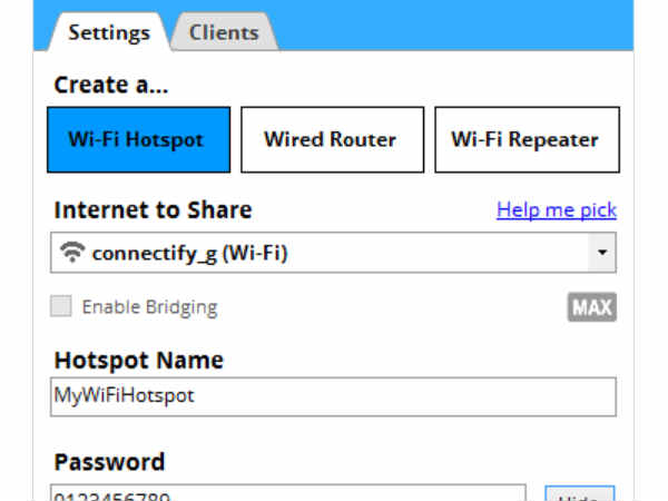 వైఫై నెట్‌వర్క్ మాదిరిగా కనెక్టివిటీ