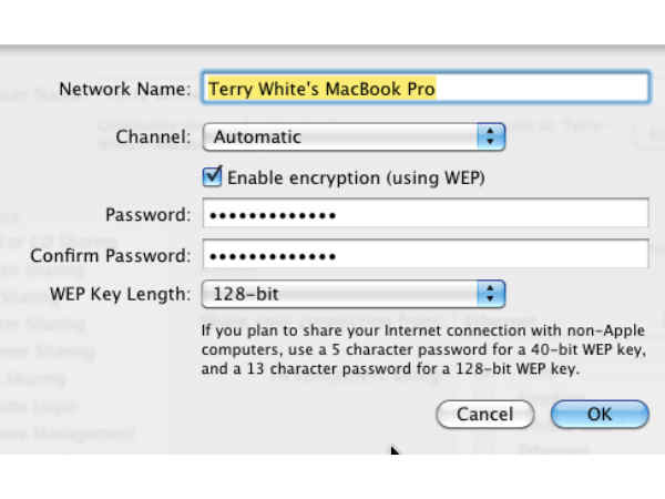 నెట్ వర్క్ పేరు. సెక్యూరిటీ టైప్, పాస్ వర్డ్
