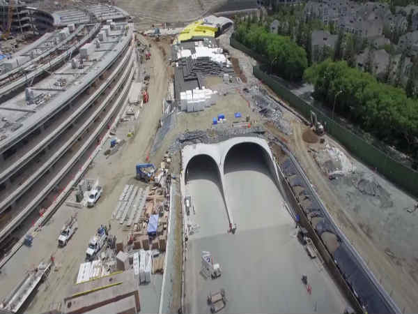 ఆపిల్ క్యాంపస్ 2లో అన్నీ సొరంగ మార్గాలే !