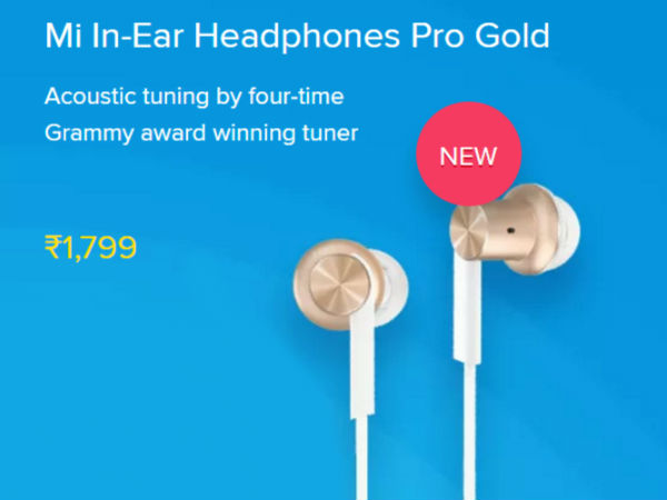Mi In-Ear Headphones Pro Gold
