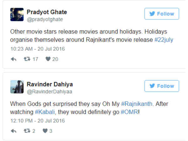  కబాలి సినిమాపై ట్విట్టర్‌లో రియాక్షన్ ఎలా ఉందంటే.. 