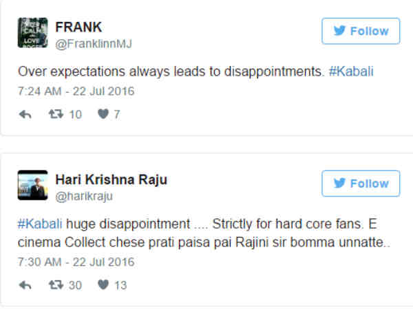 కబాలి సినిమాపై ట్విట్టర్‌లో రియాక్షన్ ఎలా ఉందంటే..