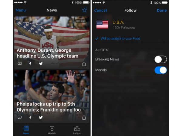  రియో ఒలంపిక్స్ సంచలనాలు మొబైల్‌లో కూడా చూడొచ్చు 