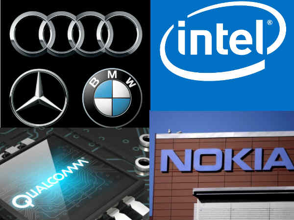  ఆడీ, బీఎమ్‌డబ్ల్యూ,ఇంటెల్, నోకియా, 