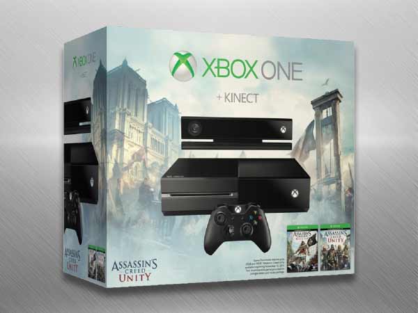 Xbox One Console with Kinect (Free Game DLCs: Assassin's Creed: Unity, Assassin's Creed: Black Flag & Dance Central Spotlight)