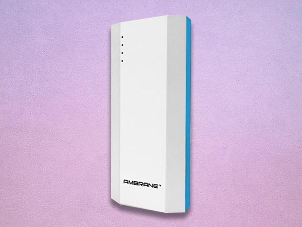 Ambrane P-1111 10000mAH Power Bank (White-Blue)
