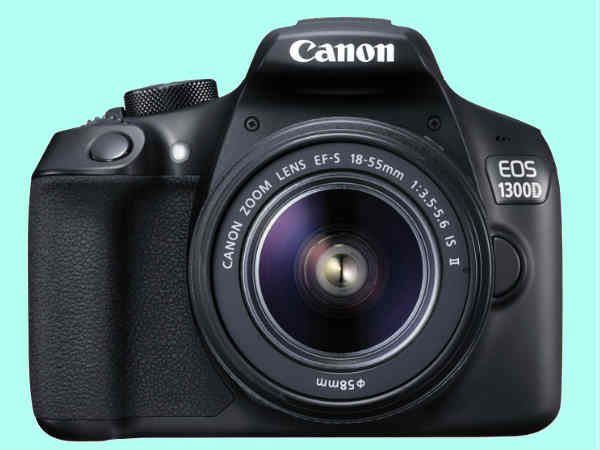 Canon EOS 1300D 18MP Digital SLR Camera (Black) with 18-55mm ISII Lens, 16GB Card and Carry Case 