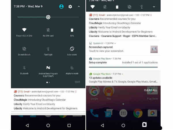 క్విక్ సెట్టింగ్స్‌...
