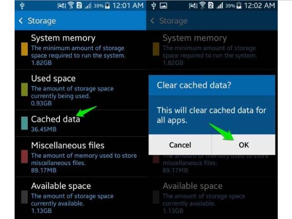 క్యాచీ ఫైల్స్ క్లియర్ చేసుకోండి..