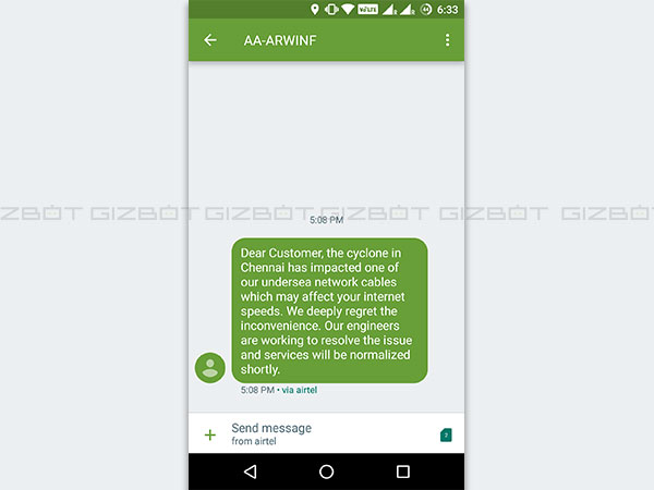 ఇంటర్నెట్ ట్రాఫిక్ పాక్షికంగా ప్రభావితం