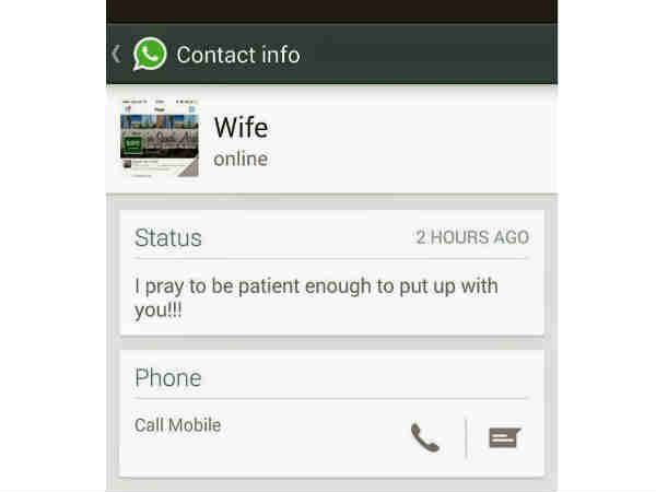 కాంటాక్టులలో ఎవరైనా కొత్తగా స్టేటస్ మారిస్తే