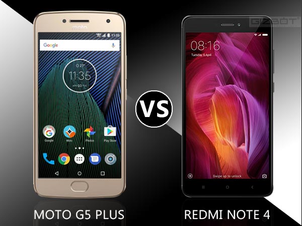 మోటో జీ5 ప్లస్ vs  రెడ్మీ నోట్ 4