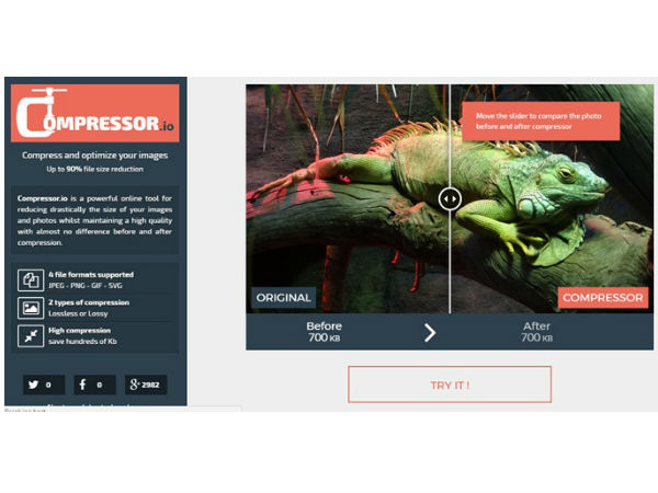 మూడవ  ఆన్‌లైన్ టూల్ :  Compressor.io