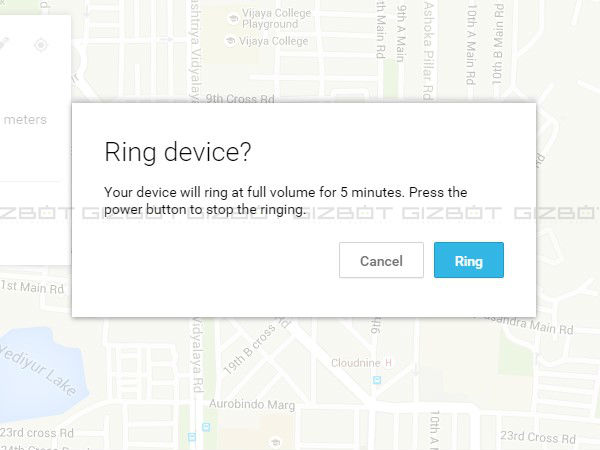 రింగ్ ఆప్షన్‌ను సెలక్ట్ చేసుకోవటం ద్వారా